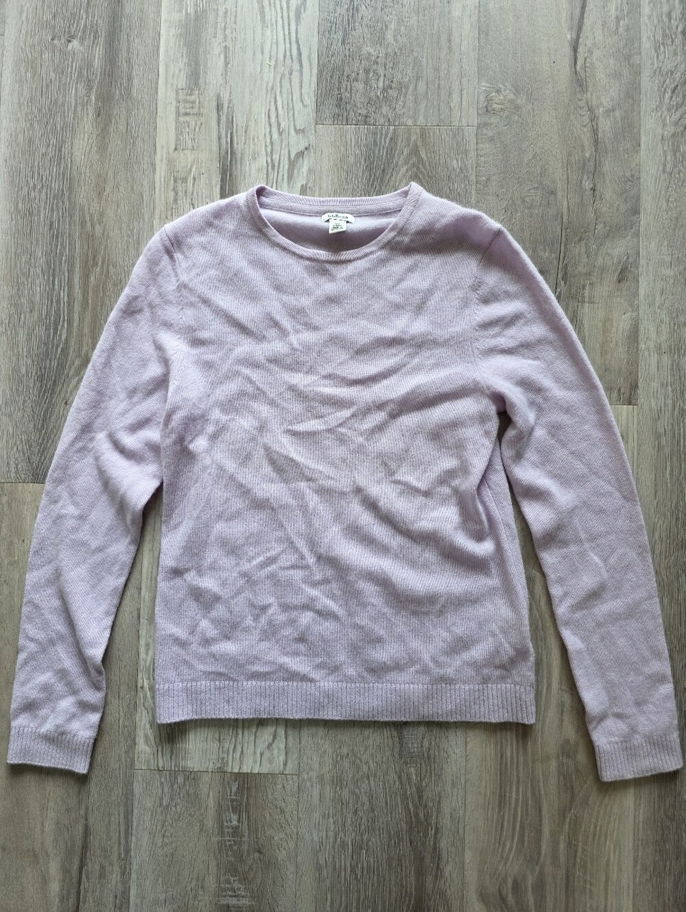 Womens L.L. Bean Light Purple 100% Cashmere Sweater Size XS